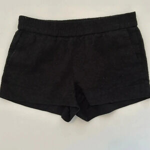 J.Crew black shorts size 4 elastic waist cotton